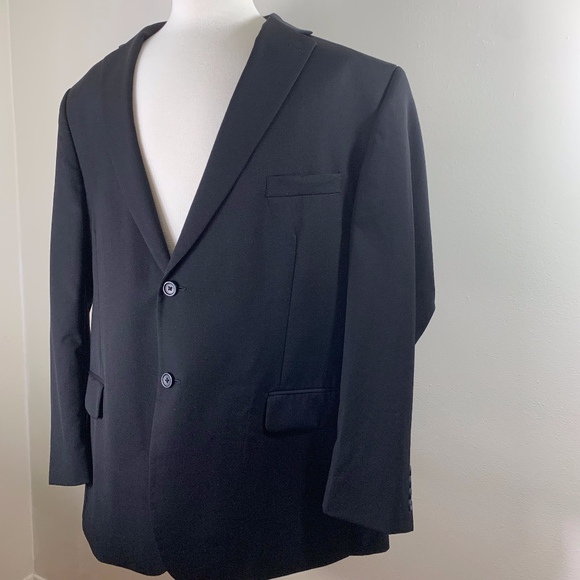 Black Pronto Uomo Platinum 100% Wool Full Suit